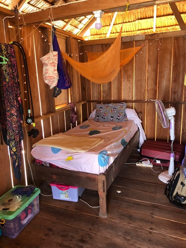 Inside a private single room 